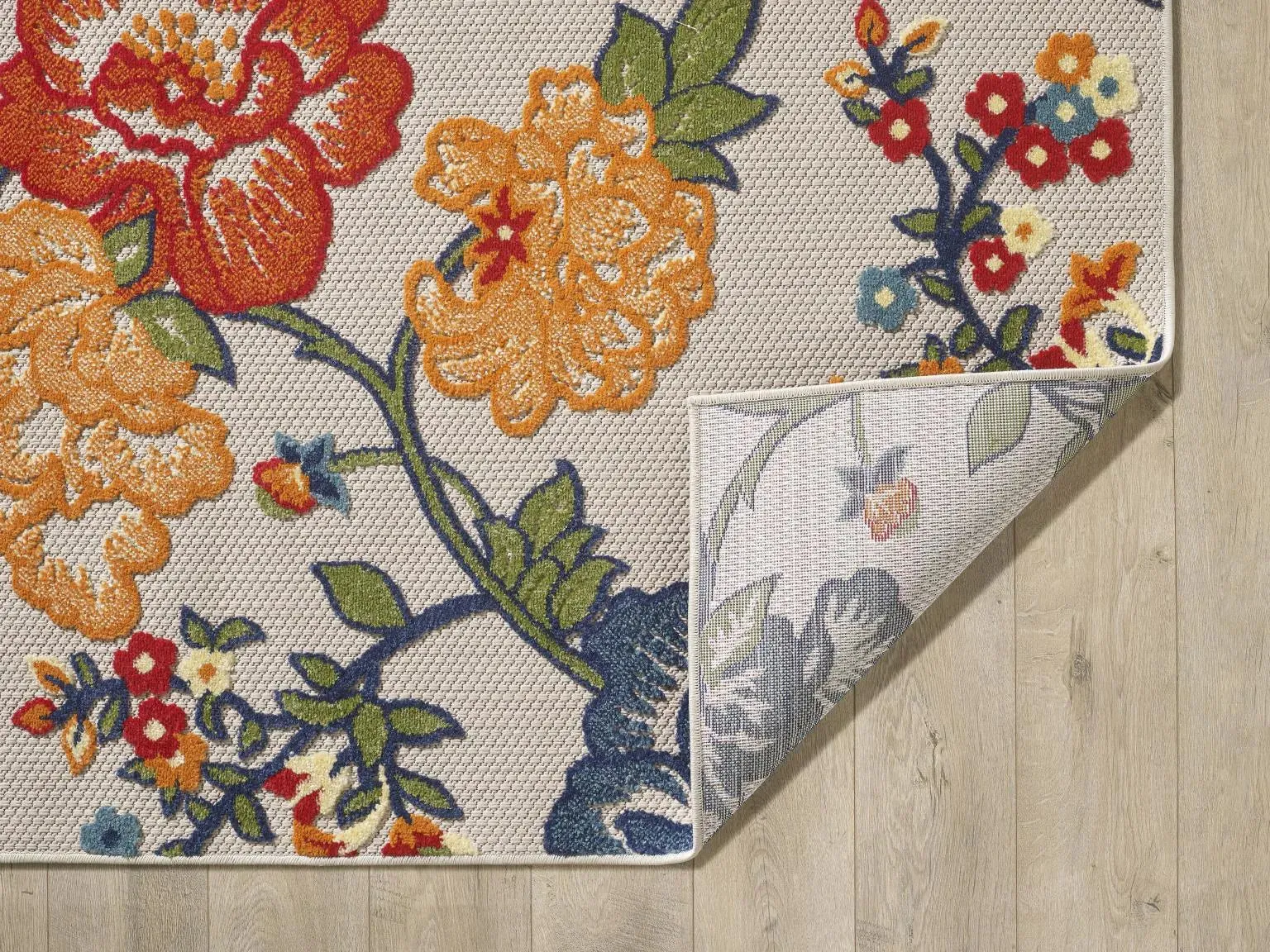 Calla 6937 Ivory Floral Vine Rug