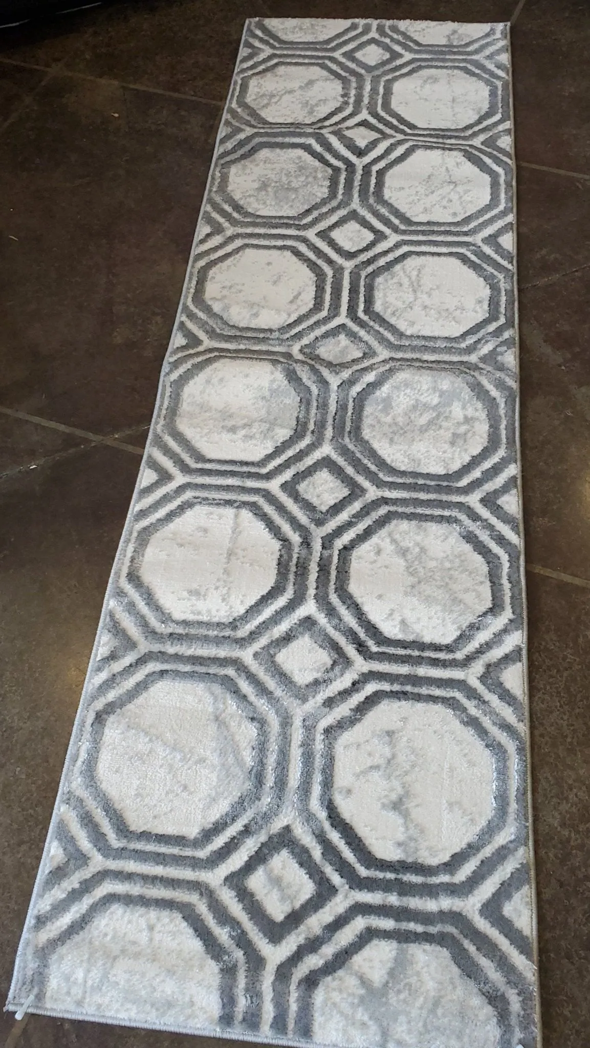 Carmel Indoor/Outdoor Rug or Runner by Art Carpet, Gray (2' x 7' runner 60cm x 213cm)