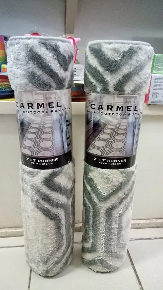 Carmel Indoor/Outdoor Rug or Runner by Art Carpet, Gray (2' x 7' runner 60cm x 213cm)