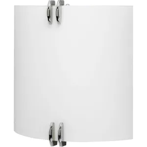Century 12 in. LED Wall Light Polished Chrome Finish White Shade