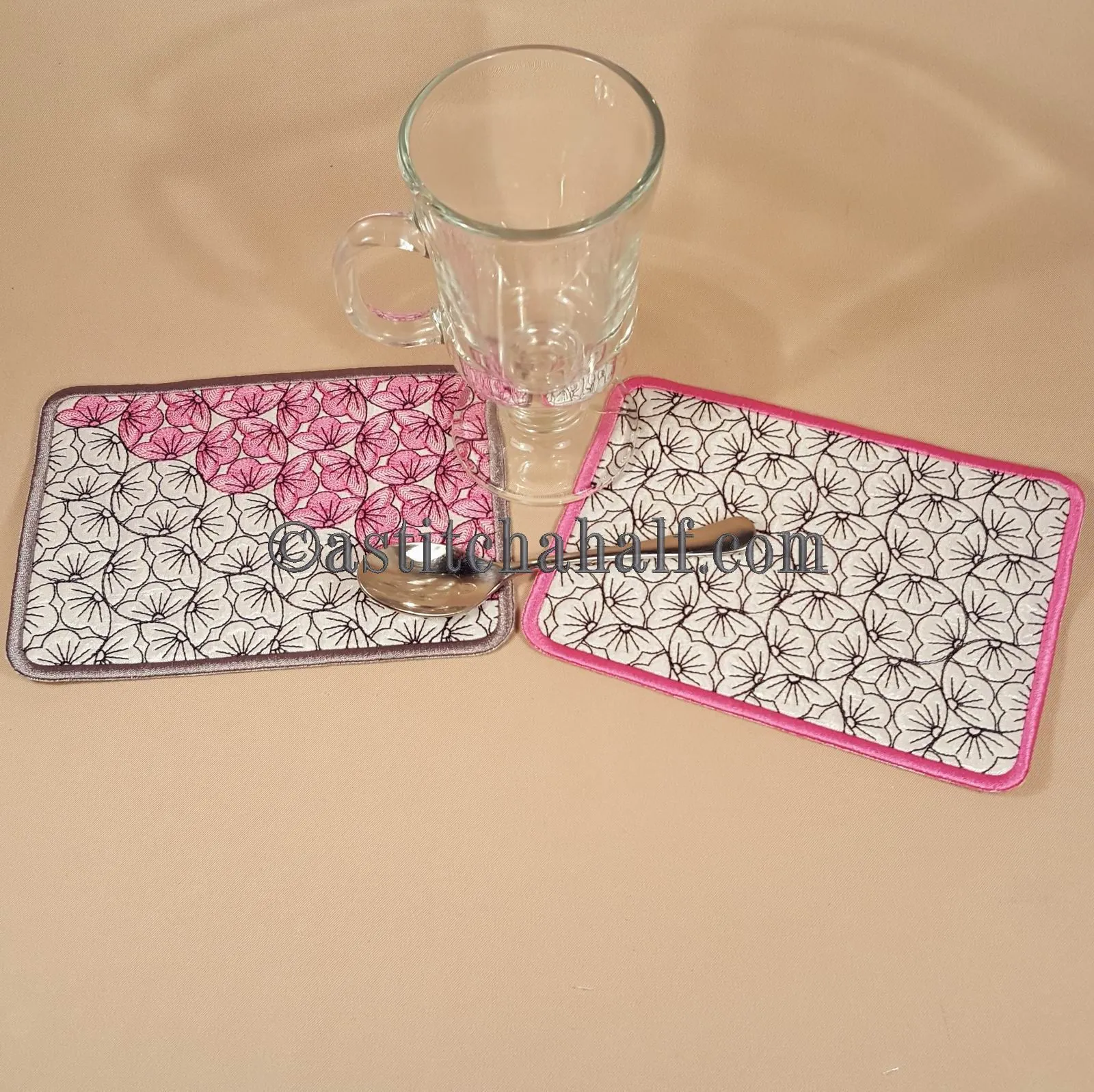Cherry Blossom Sashiko Mug Rugs