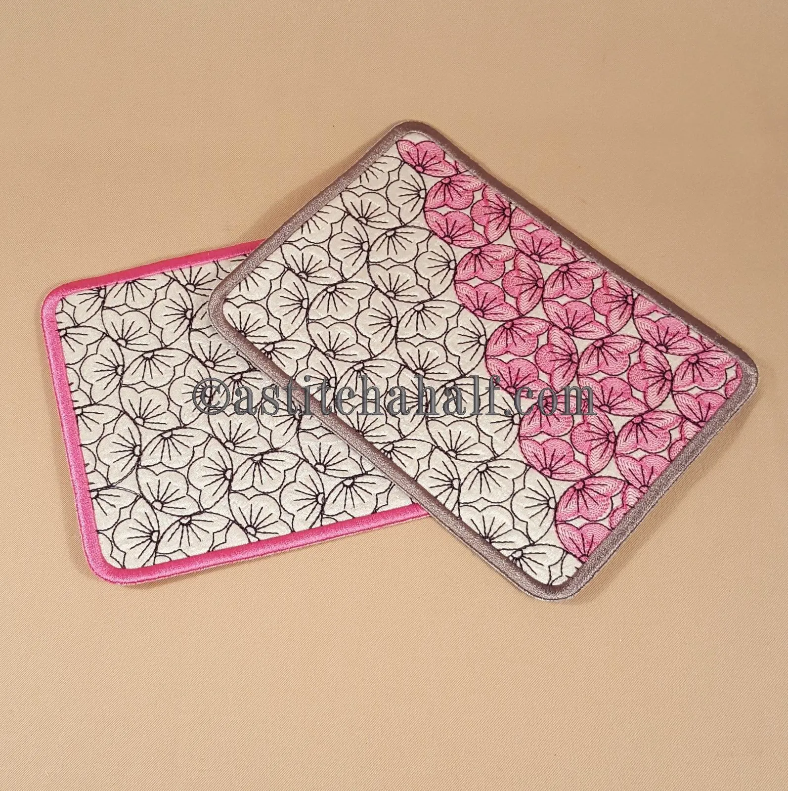 Cherry Blossom Sashiko Mug Rugs