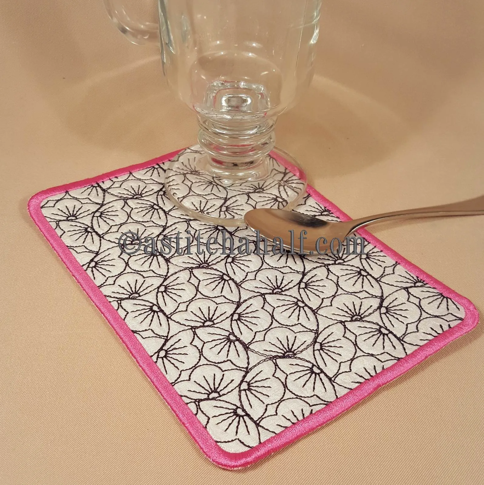 Cherry Blossom Sashiko Mug Rugs