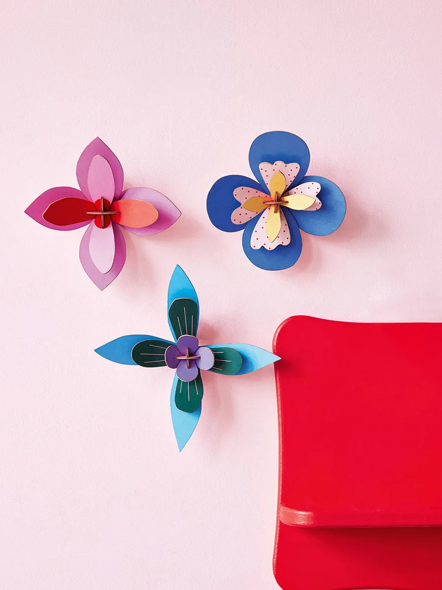 Cobalt Cocktail Cardboard Flowers