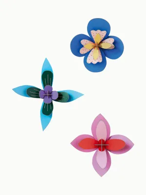 Cobalt Cocktail Cardboard Flowers