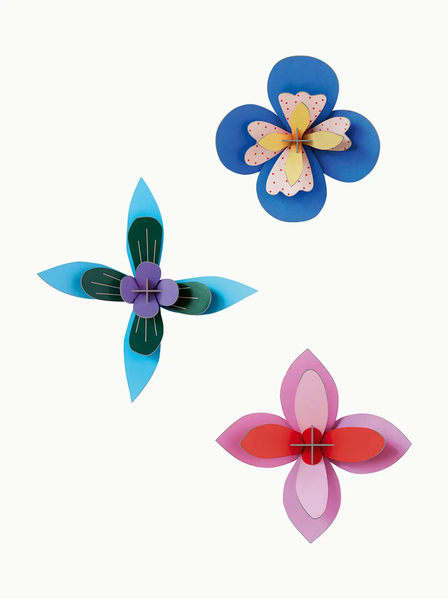 Cobalt Cocktail Cardboard Flowers
