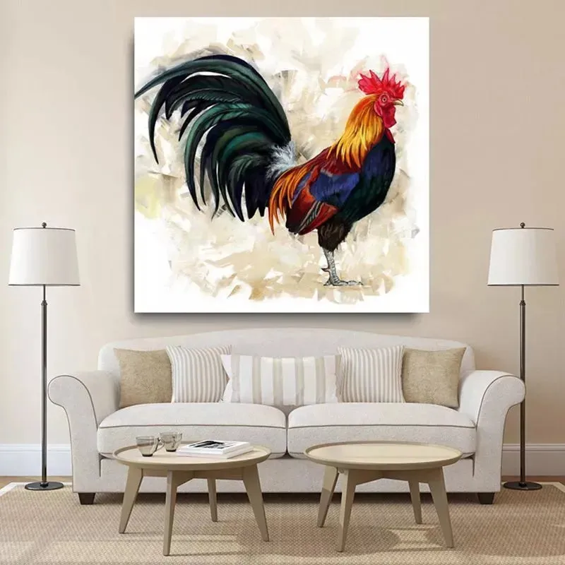 Colourful Cock Canvas Prints