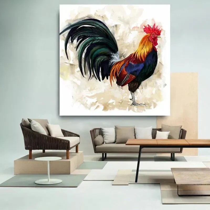 Colourful Cock Canvas Prints