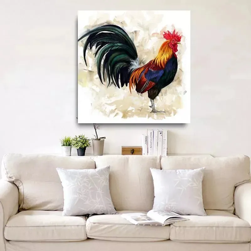 Colourful Cock Canvas Prints