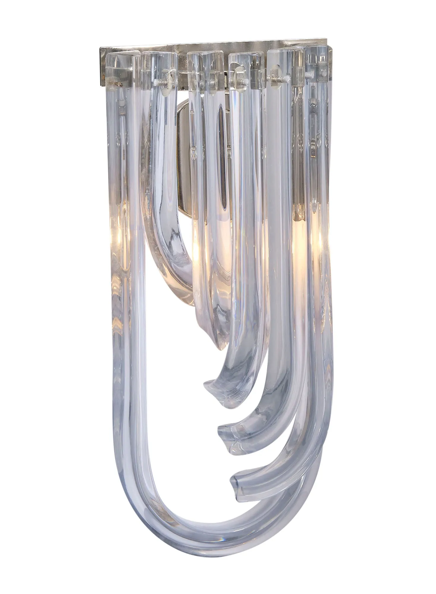Curved “Bluino" Venini Sconces
