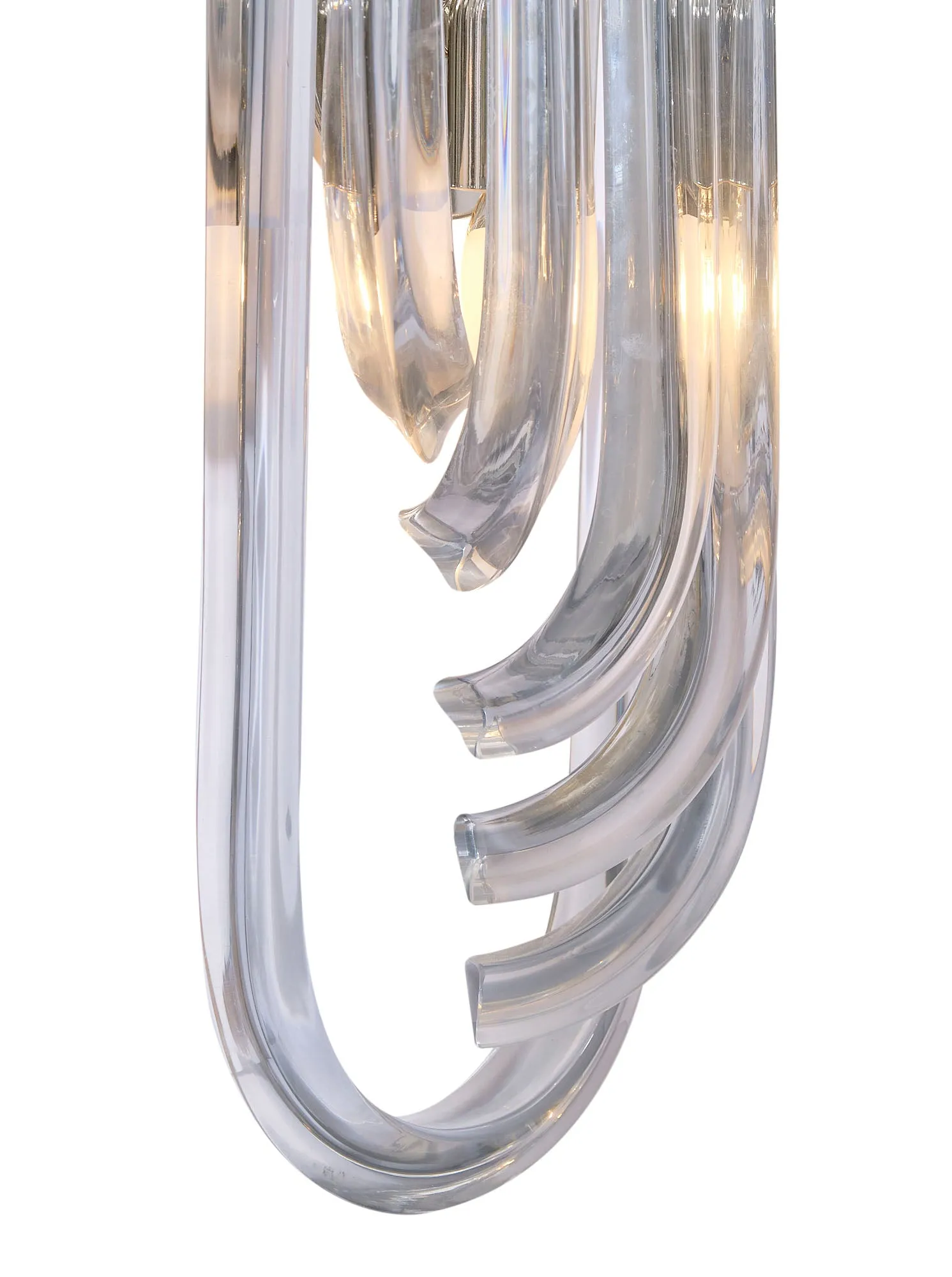 Curved “Bluino" Venini Sconces