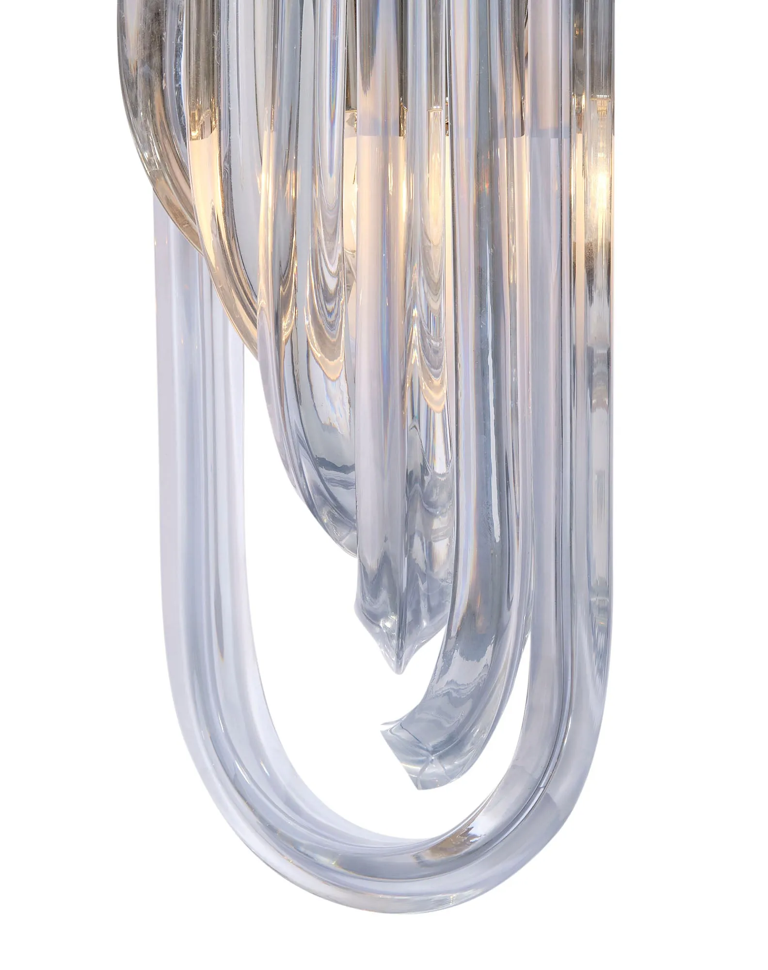 Curved “Bluino" Venini Sconces