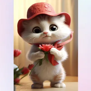Cute Lady Cat
