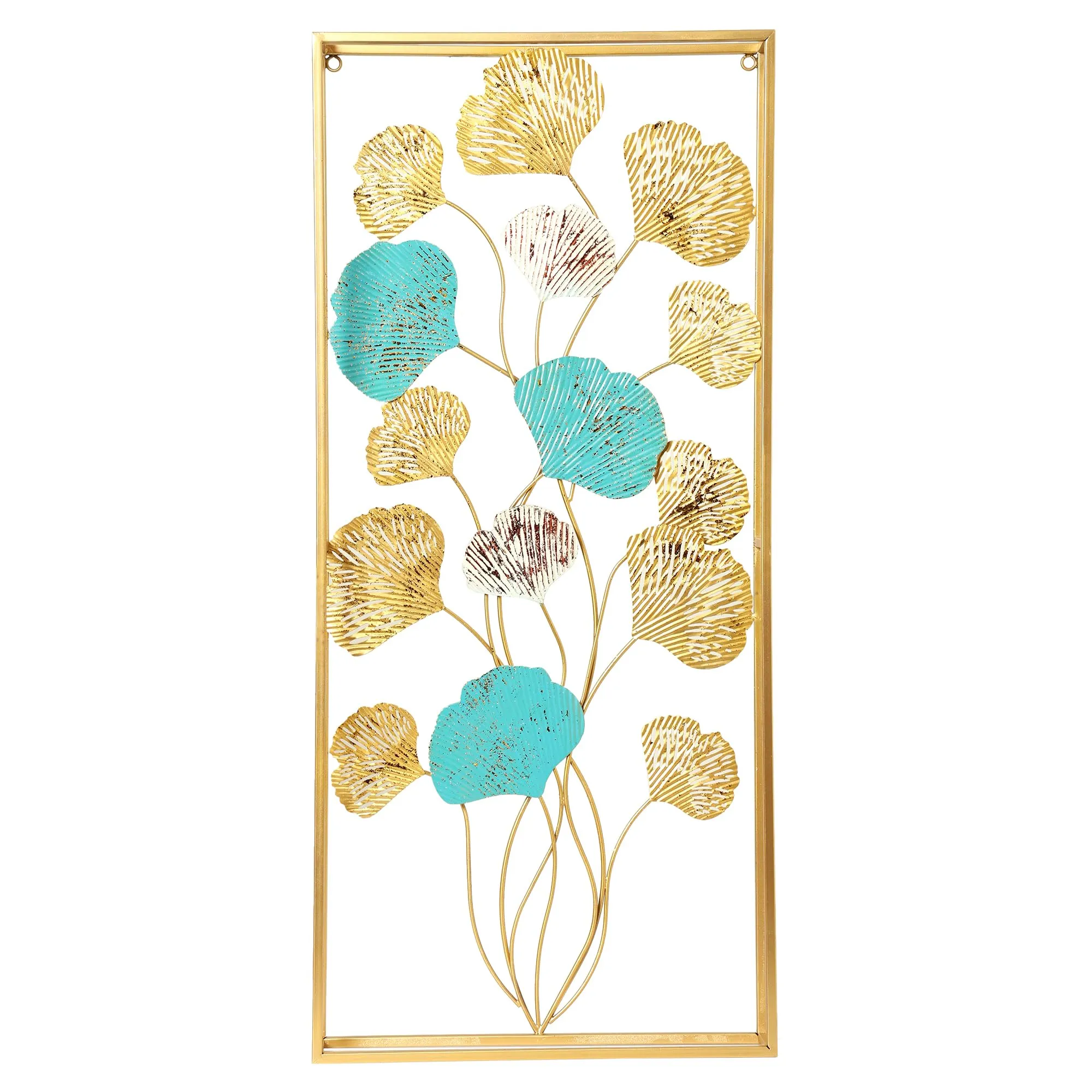 Di: Decorative India Metal Iron Leaf Hanging Wallart For Living Room Decorative Wall Sculpture For Home Decore - 102 Cm