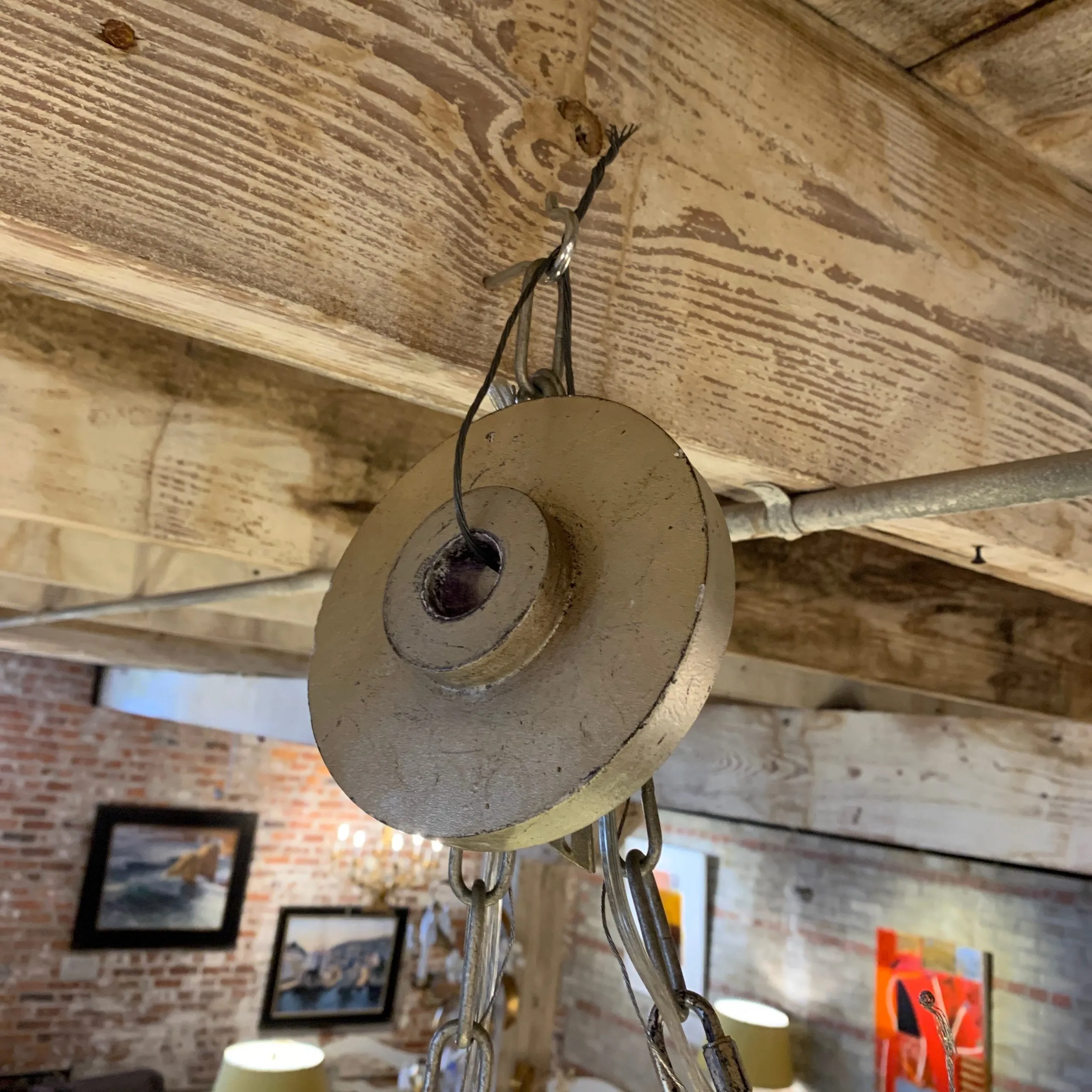 Fine Arts Lamps Chandelier, Industrial Style, 4-Arm, Barrel Shades