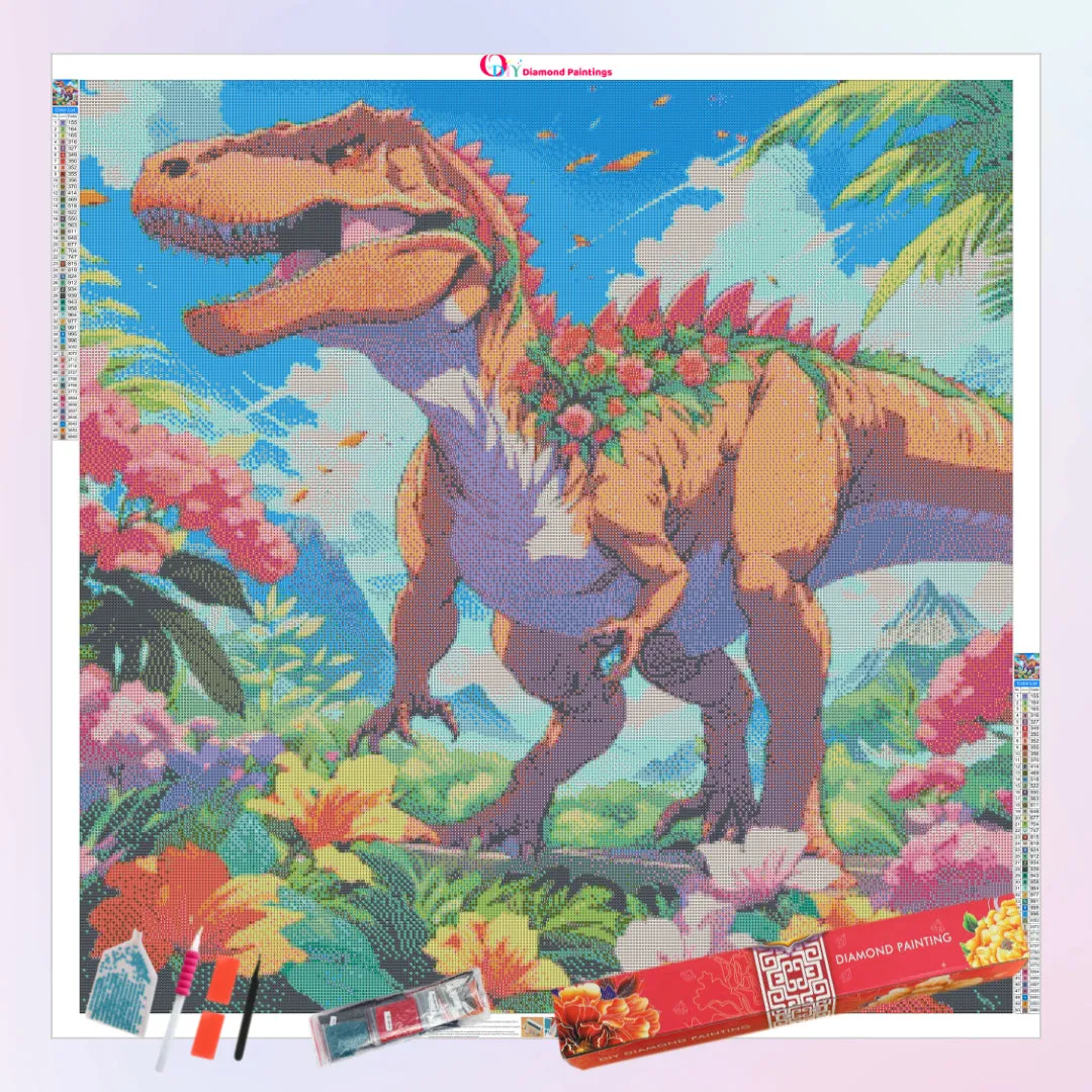 Floral Rex Dinosaur