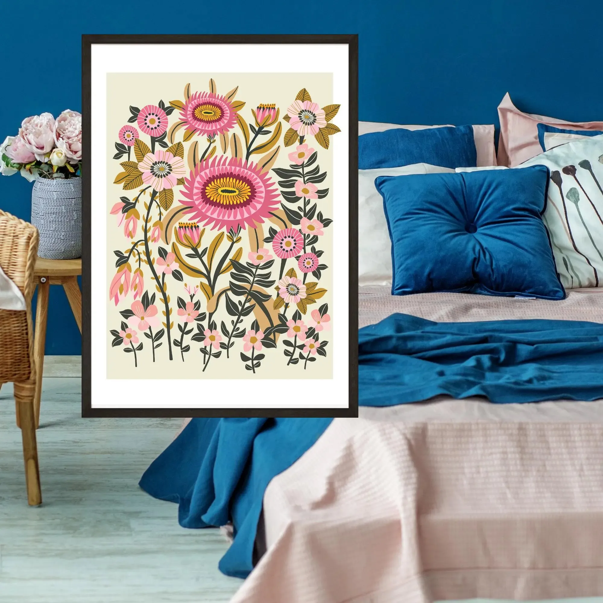 Folk Garden Wall Decor Art Print