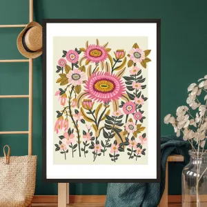 Folk Garden Wall Decor Art Print