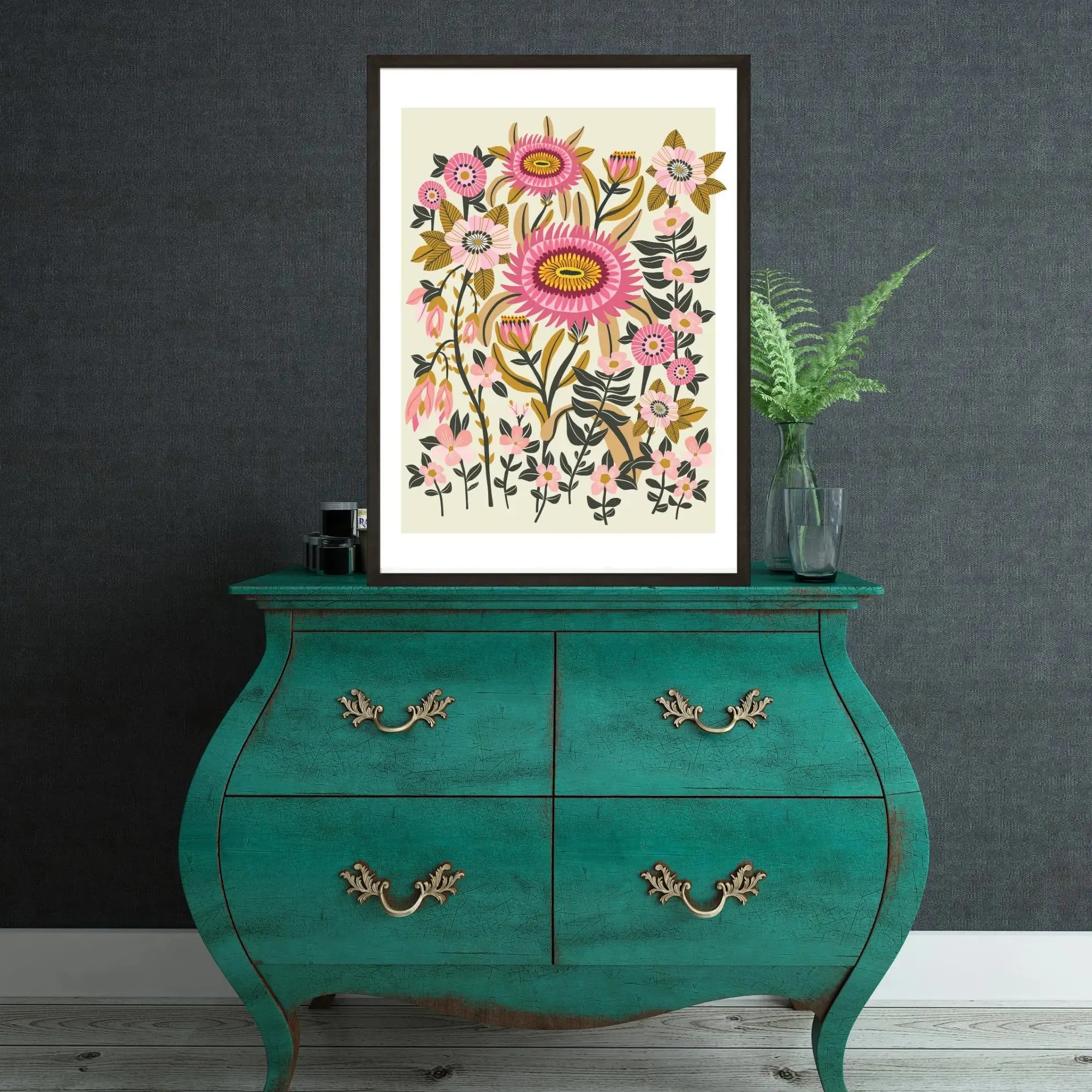 Folk Garden Wall Decor Art Print