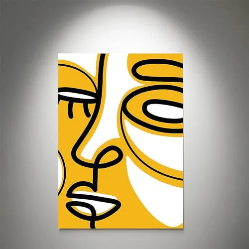 GADGETS WRAP Canvas Gallery Wrap Framed for Home Office Studio Living Room Decoration (9x11inch) - Abstract Face 1