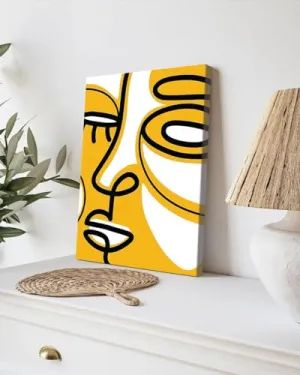 GADGETS WRAP Canvas Gallery Wrap Framed for Home Office Studio Living Room Decoration (9x11inch) - Abstract Face 1