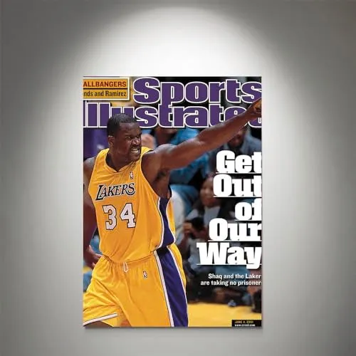 GADGETS WRAP Canvas Gallery Wrap Framed for Home Office Studio Living Room Decoration (9x11inch) - Lakers Shaquille Oneal