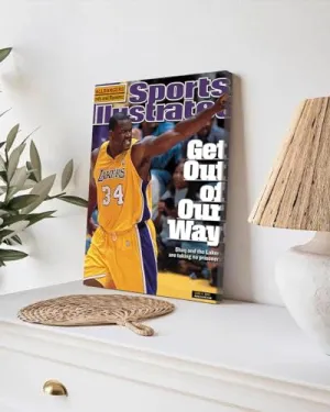 GADGETS WRAP Canvas Gallery Wrap Framed for Home Office Studio Living Room Decoration (9x11inch) - Lakers Shaquille Oneal