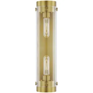 Garrett 18 in. 2 lights Wall Light Brass finish