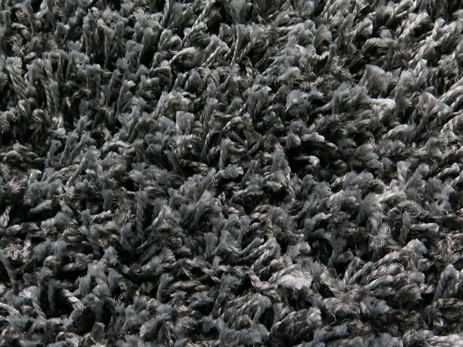 Glamour Shaggy Grey Rug with Silver Tip Fibres-120x170cm