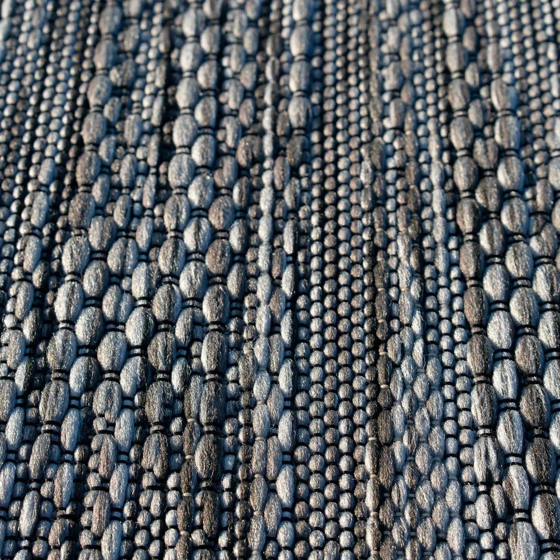 Grey Fractured Flatweave Runner Rug