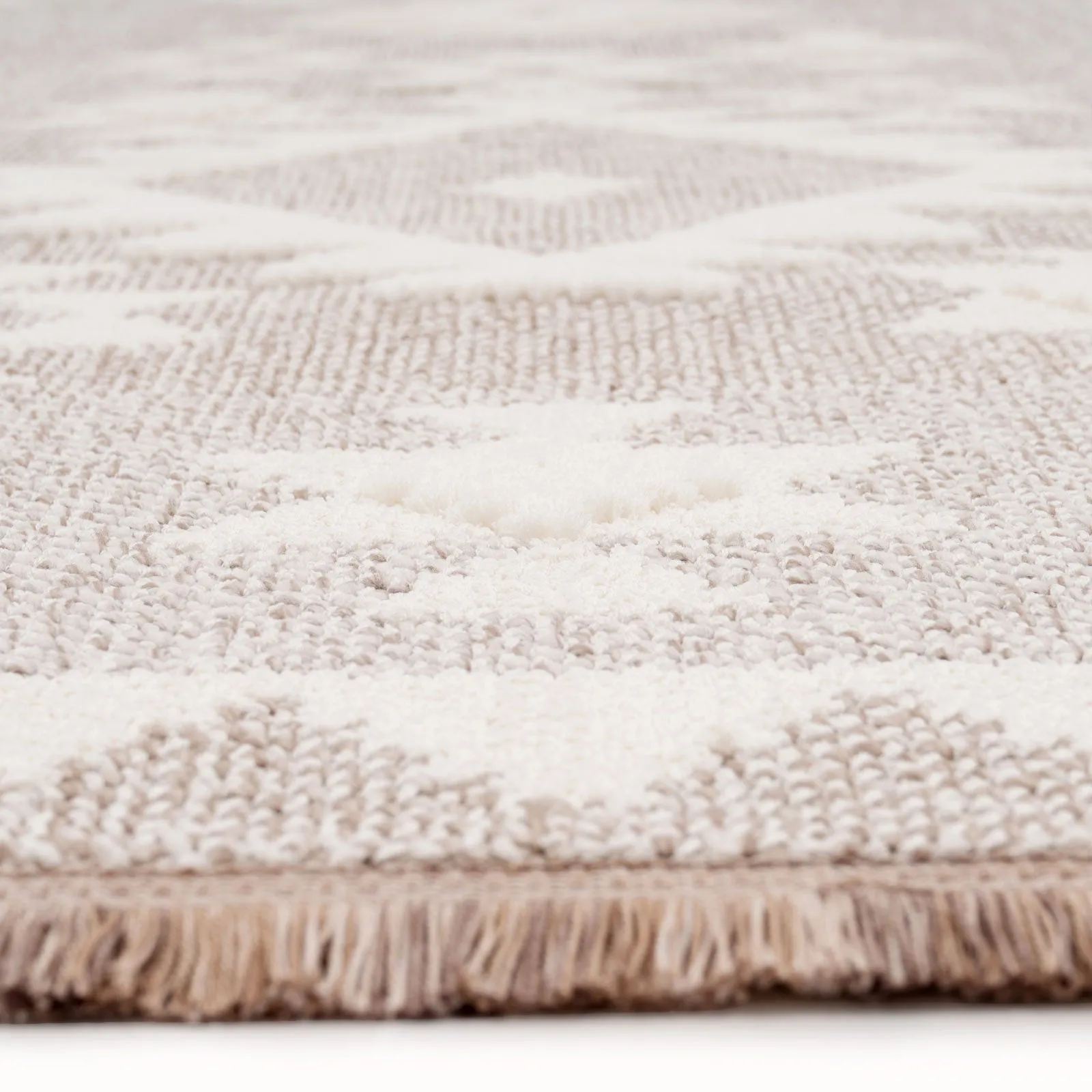 Grey Scandi Tribal Motif Rug - Bea