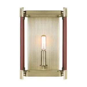 Hadley 12 in. Wall Light Worn Brass finish