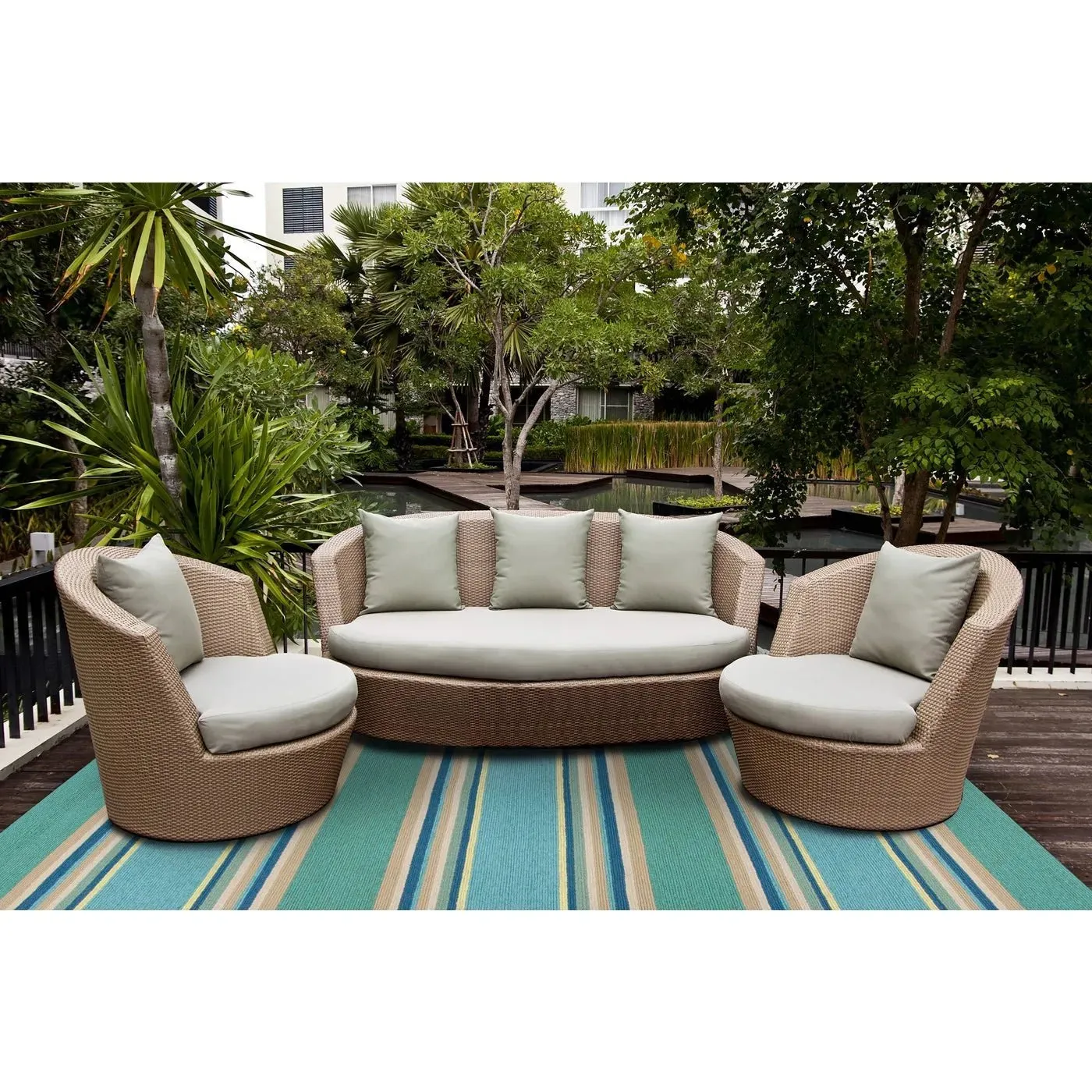 Harbor 4230 Stripes Ocean Rug