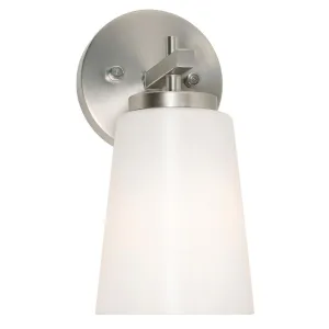 Joanna 11 in. Armed Sconce Satin Nickel Finish