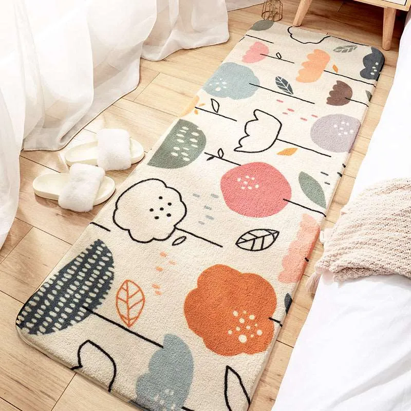 Kawaii Long Fluffy Bedroom Rugs Set 4