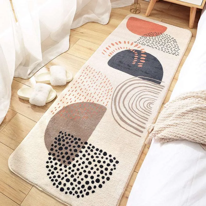 Kawaii Long Fluffy Bedroom Rugs Set 4