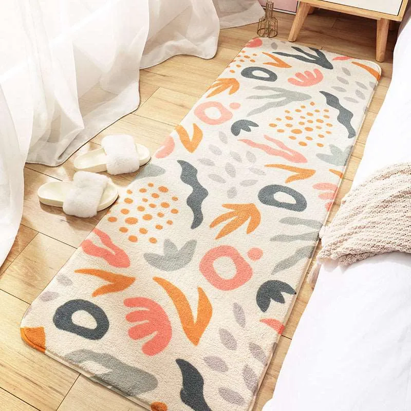 Kawaii Long Fluffy Bedroom Rugs Set 4