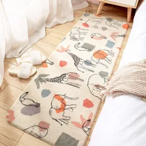 Kawaii Long Fluffy Bedroom Rugs Set 4