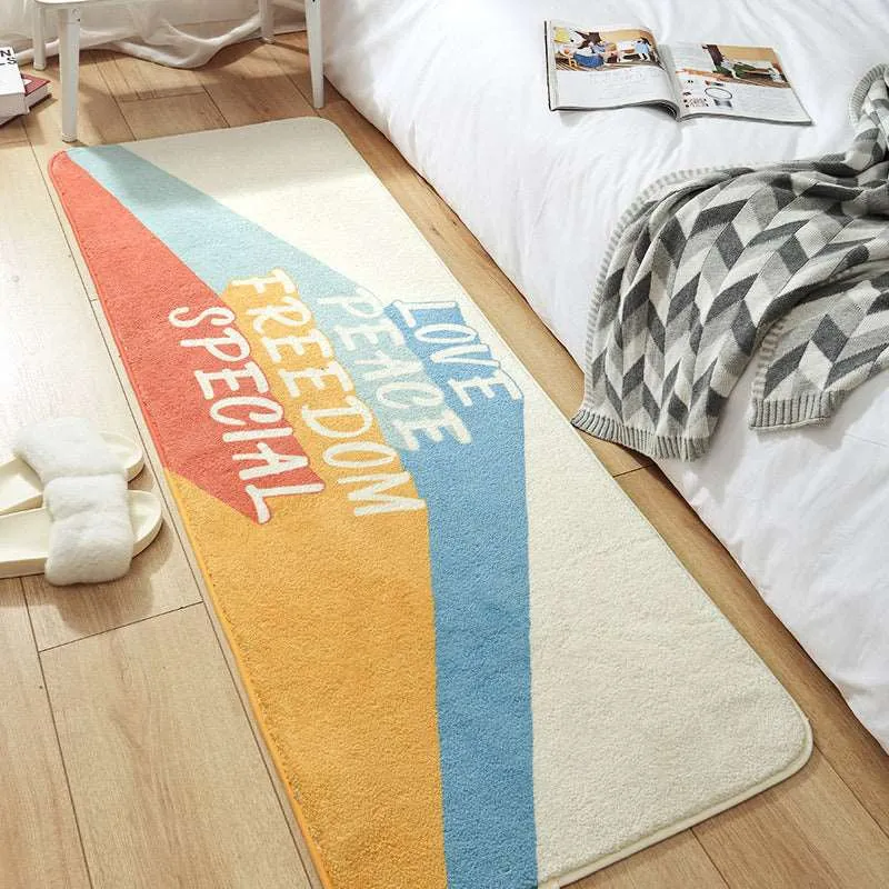 Kawaii Long Fluffy Bedroom Rugs Set 4