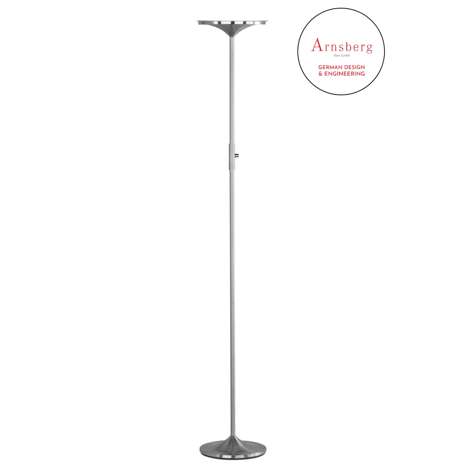Leipzig LED Torchiere in Satin Nickel