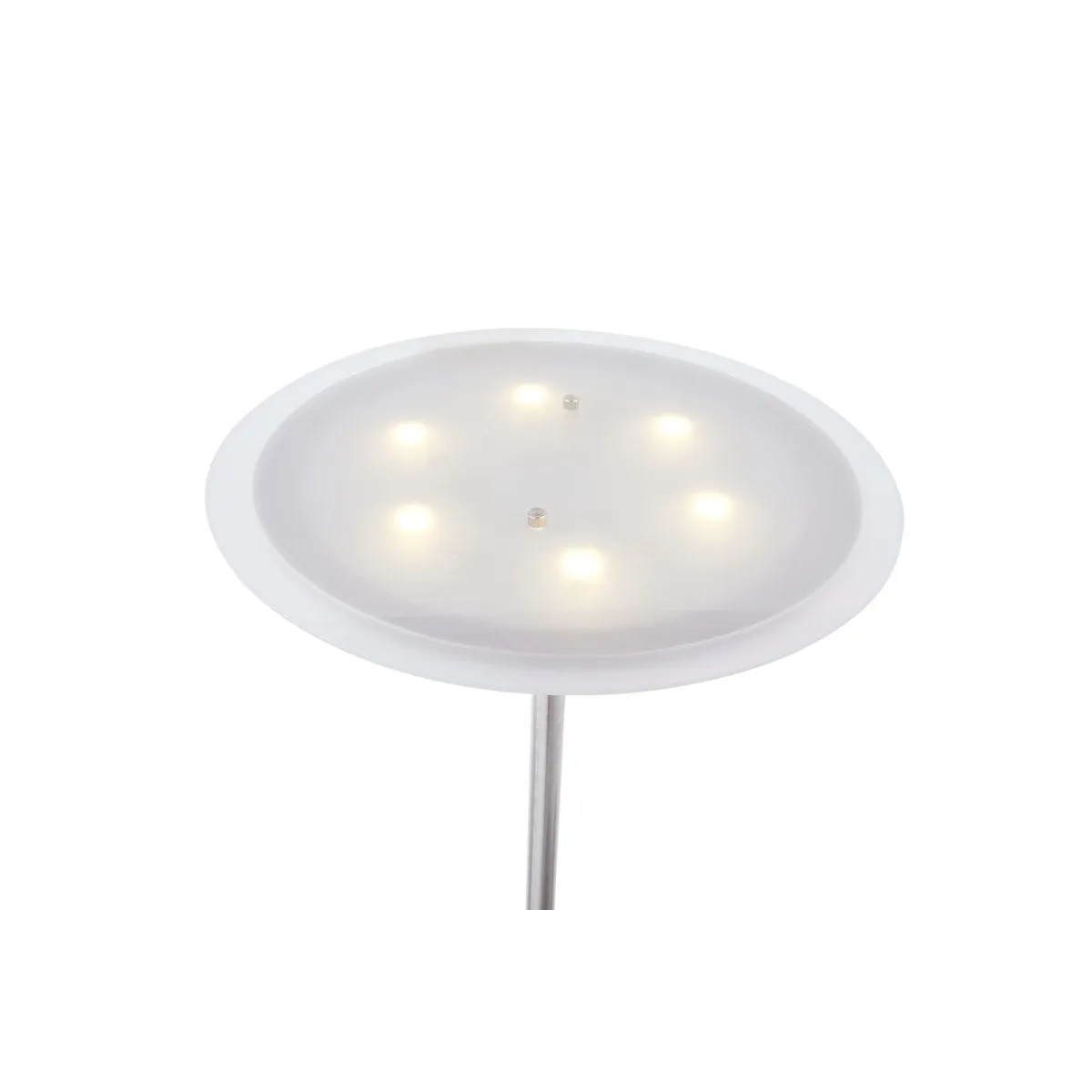 Leipzig LED Torchiere in Satin Nickel