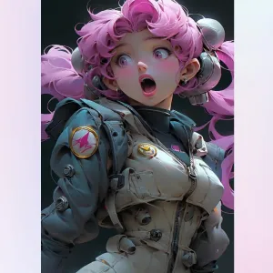 Lively Girl Astronaut