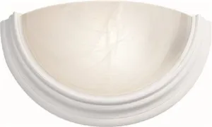 Lunar Wall Sconce With Alabaster Glass Textured White 14-3/4 X 7-1/2 Inch  Uses (1) 13-Watt Fluorescent 4-Pin Lamp