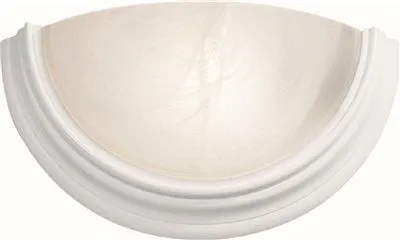 Lunar Wall Sconce With Alabaster Glass Textured White 14-3/4 X 7-1/2 Inch  Uses (1) 13-Watt Fluorescent 4-Pin Lamp