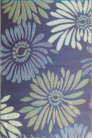 Mad Mat Daisy - Blue 4'x6' Indoor/Outdoor Rug