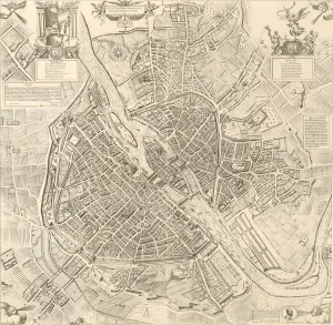 MAP OF PARIS 1900 RUGS
