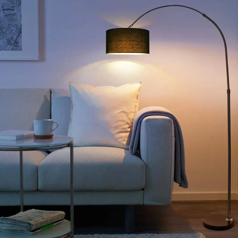 Modern LED Floor Lamp with Marble Base for Study and Bedrooms