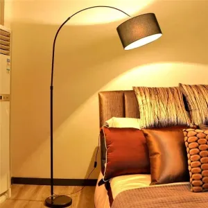 Modern LED Floor Lamp with Marble Base for Study and Bedrooms
