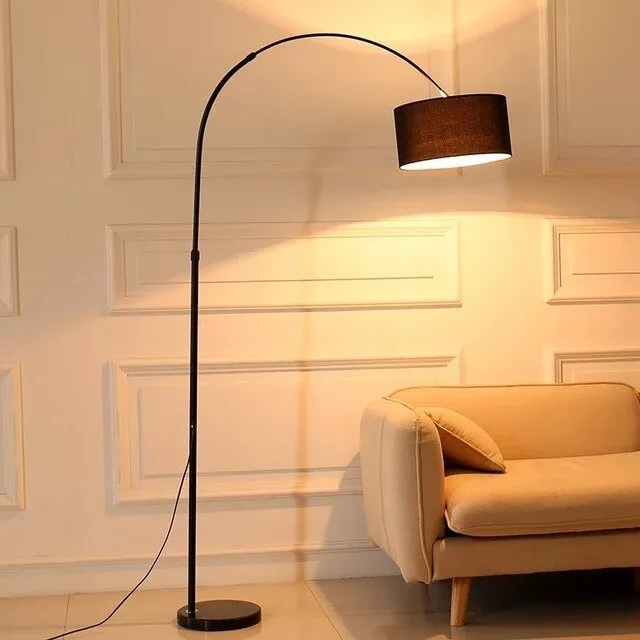 Modern LED Floor Lamp with Marble Base for Study and Bedrooms