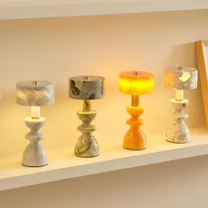 Modern Minimalist Iron Marble USB LED Table Lamp